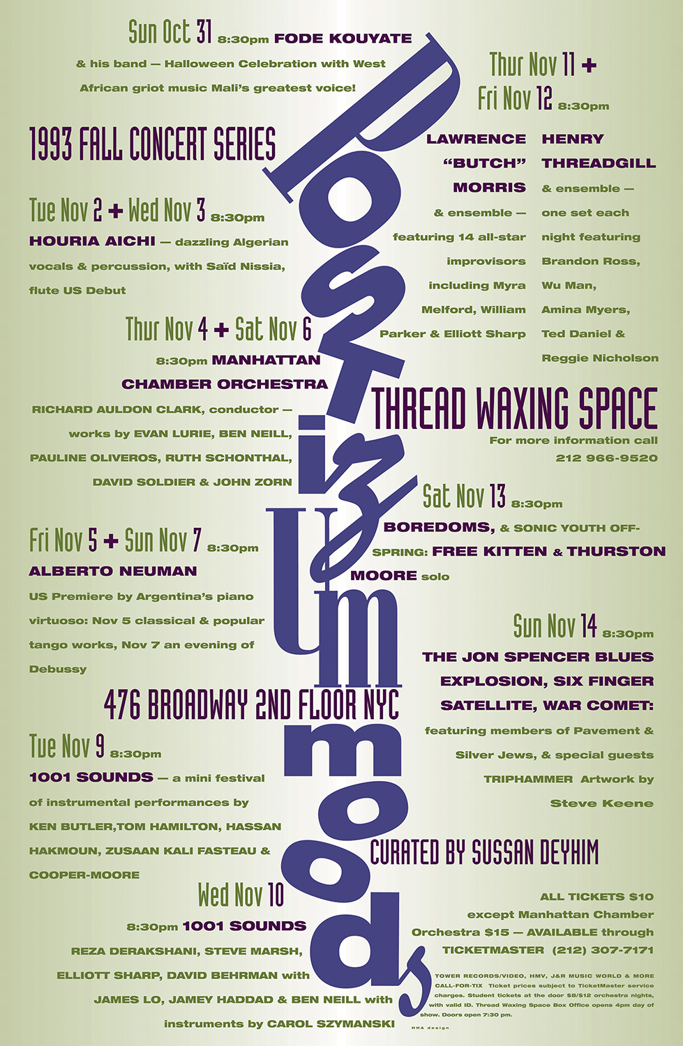 <em>Postizum</em> concert series poster for Thread Waxing Space